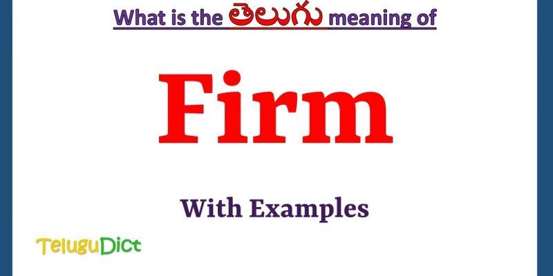Firm Meaning in Telugu