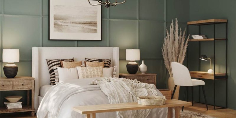 Green and Grey Bedroom Ideas