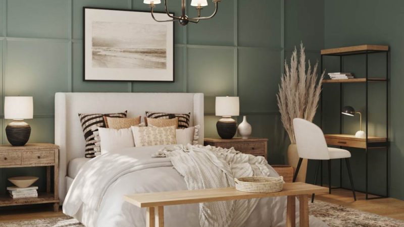 Green and Grey Bedroom Ideas