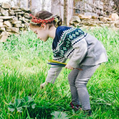 hacks through grass that's kept down