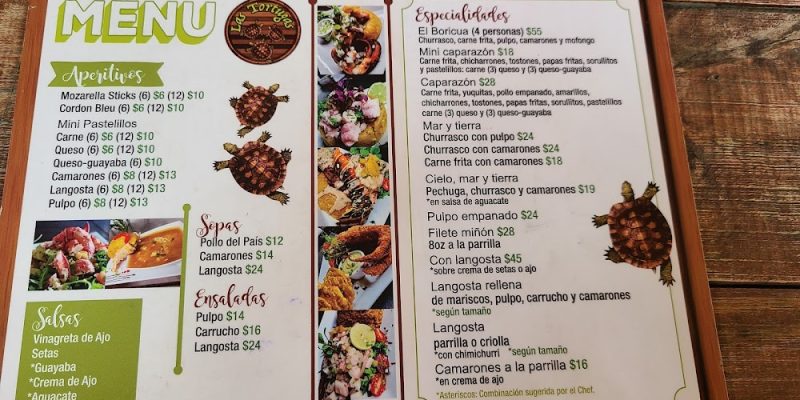 Las Tortugas Menu