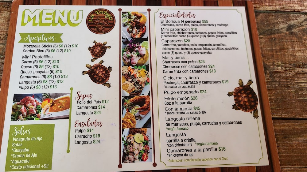 Las Tortugas Menu
