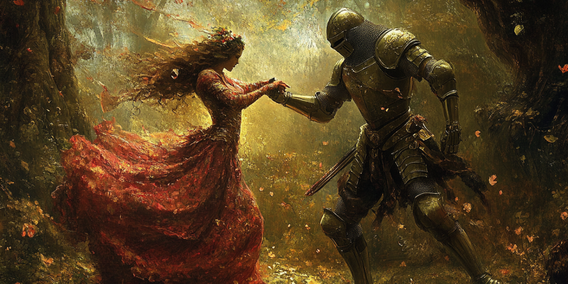 Maiden and Knight AI Art